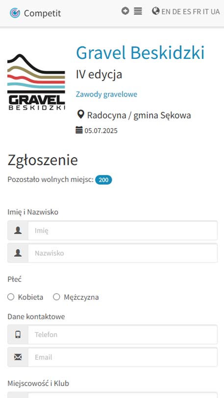 Formularz zgłoszeń