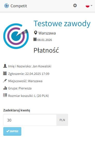 Deklarowanie kwoty zapisów