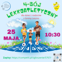 4-bój lekkoatletyczny dla dzieci i rodziców w gminie Leszno